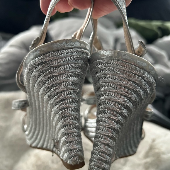 Silver Michael Michael Kors rhinestone sandals - Picture 3 of 10